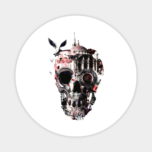 Istanbul Skull Magnet by aligulec